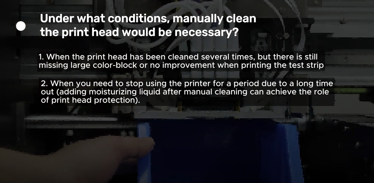 Come pulire manualmente la testina di stampa